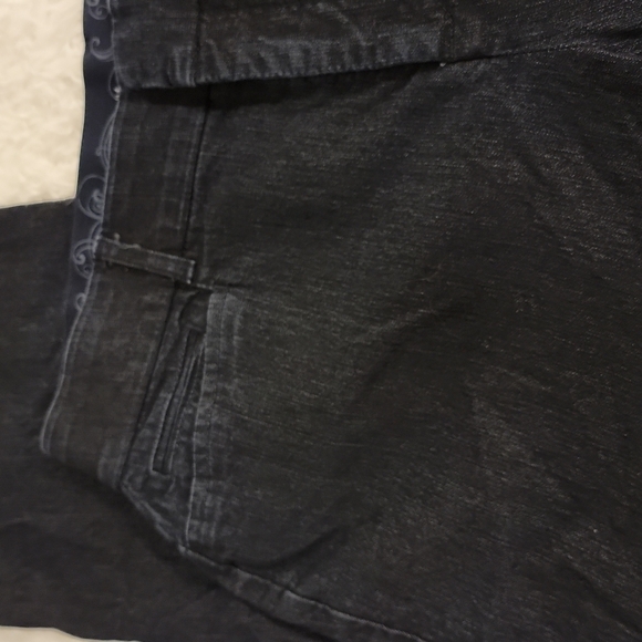 JM COLLECTION dark wash denim jeans size 12 short NWOT - Picture 3 of 12